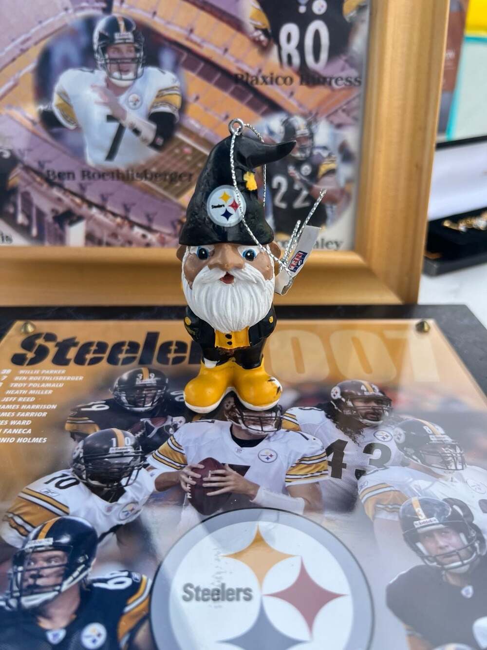 Pittsburgh Steelers Garden Gnome Ornament 4" Tall